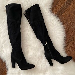 Black Ivanka Trump OTK Boots - Size 10M